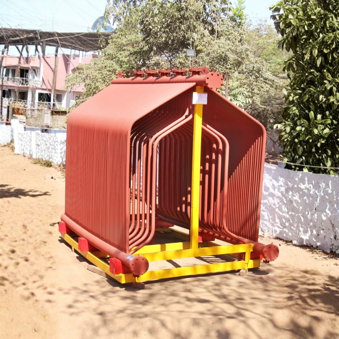 Studding work for bed evaporator tubes